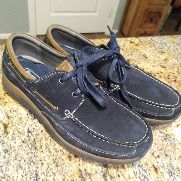 Propet Pomeroy MCA082S Men's Boat Shoe Oxfords Navy Blue Nubuck Size US 11.5W(E) - Picture 2 of 12